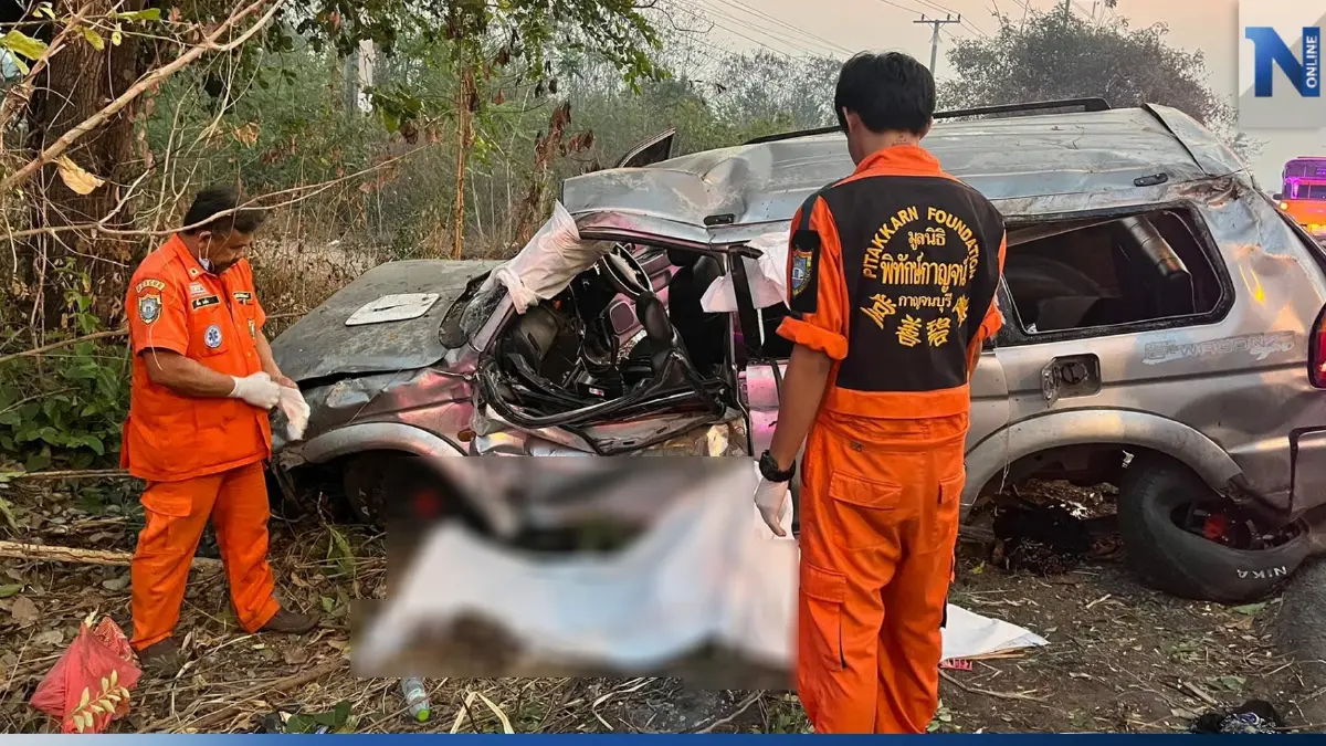 สุดสลด กระบะขนต่างด้าวยางระเบิดคว่ำ ดับ 2 เจ็บระนาว คนขับหนีเข้าป่า สุดสลด กระบะขนต่างด้าวยางระเบิดคว่ำ ดับ 2 เจ็บระนาว คนขับหนีเข้าป่า