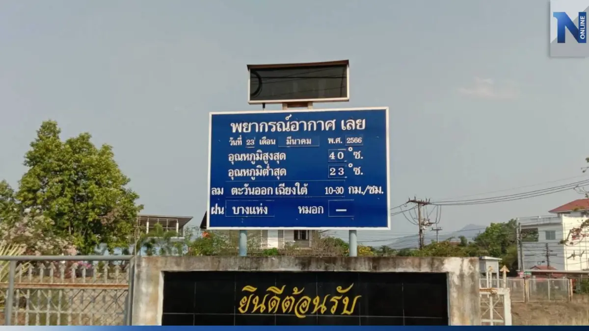 เลยอุณหภูมิแตะ 40 องศาฯ สาธารณสุขจังหวัดเตือนระวังป่วย "ฮีทสโตรก"