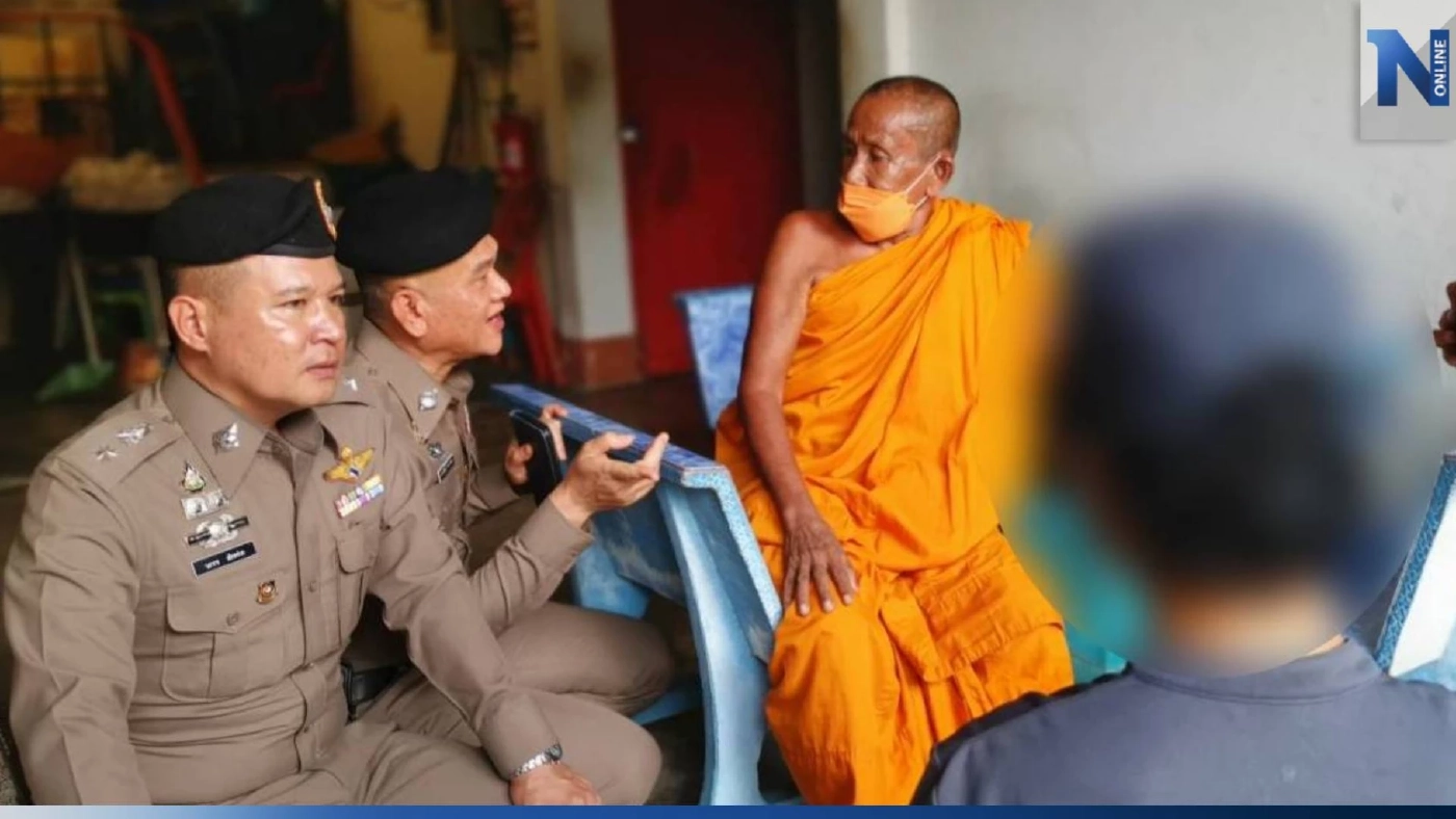 หนุ่มเนียนเข้าตีสนิทพระ ไม่สำนึกข้าว-น้ำ ก่อนวิ่งราวโทรศัพท์มือถือหลบหนี