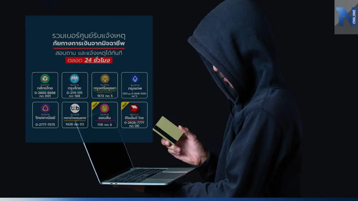 8 ธนาคาร เปิดศูนย์แจ้ง "ภัยทางการเงิน" จากมิจฉาชีพ 24 ชม. 8 ธนาคาร เปิดศูนย์แจ้ง "ภัยทางการเงิน" จากมิจฉาชีพ 24 ชม.