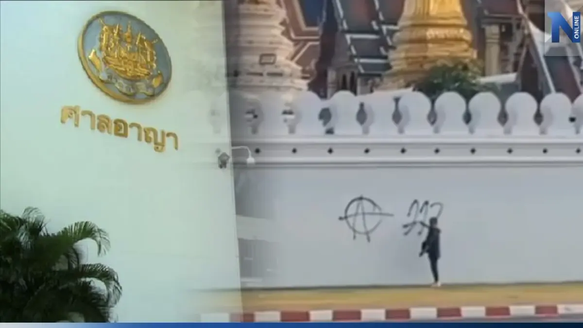 ศาลให้ประกันตัว "บังเอิญ" มือพ่นกำแพงวัดพระแก้ว ตีวงเงินประกันแค่ 5 หมื่น ศาลให้ประกันตัว "บังเอิญ" มือพ่นกำแพงวัดพระแก้ว ตีวงเงินประกันแค่ 5 หมื่น