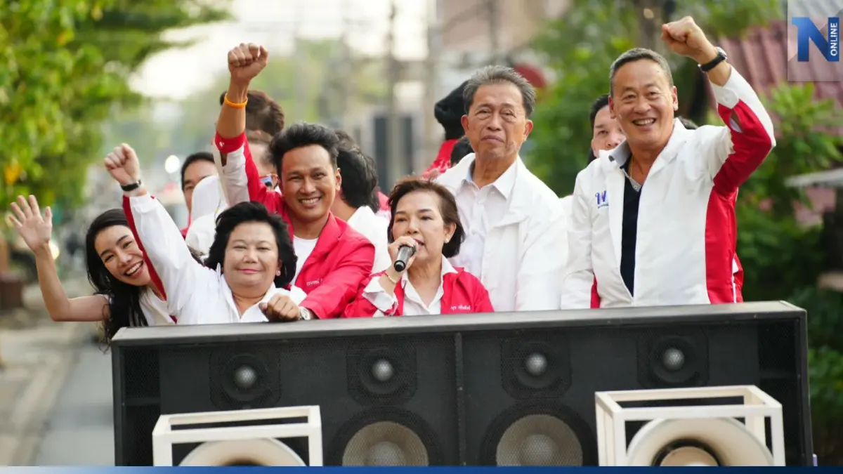 "เสี่ยนิด"ประเดิมงานแรกลุยดอนเมืองก่อนขึ้นรถแห่ทักทายปชช.