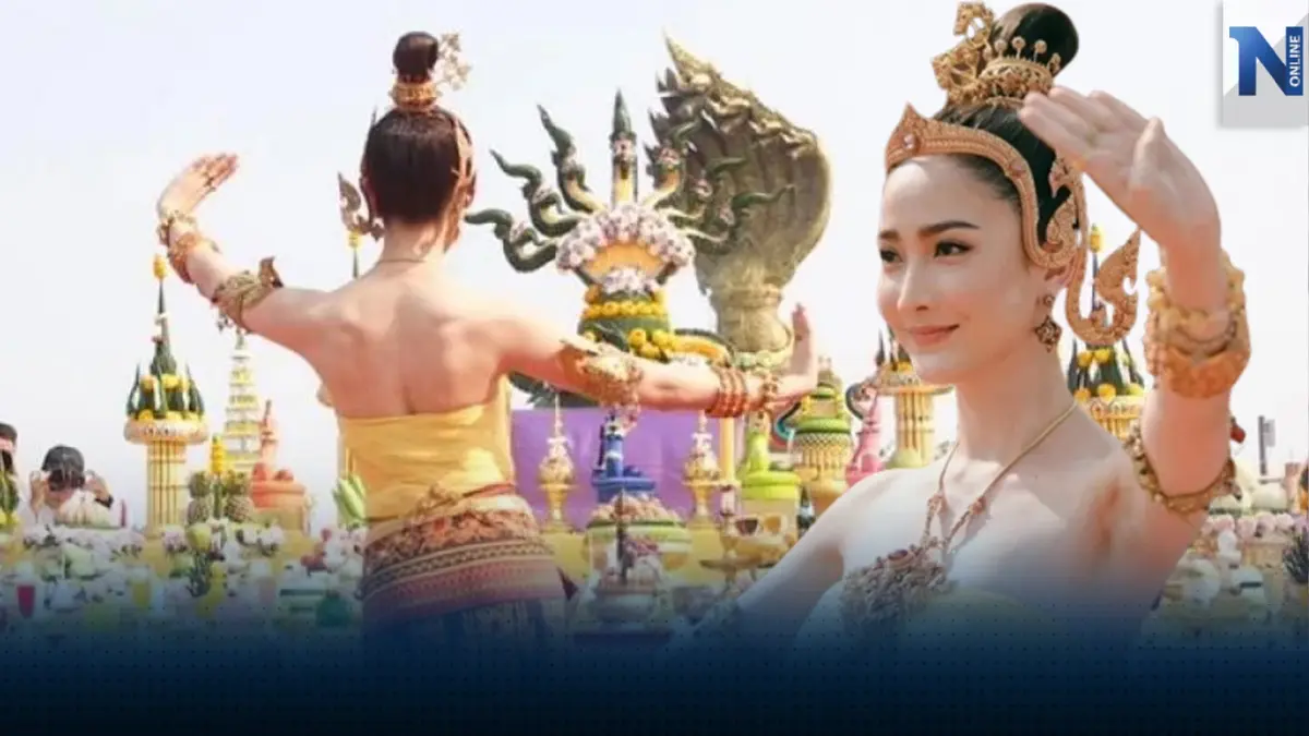 สนั่นอีกแล้ว!! "แต้ว ณฐพร" รำถวายองค์พญาศรีสัตตนาคราช คอหวยแห่ส่องเลขเด็ด