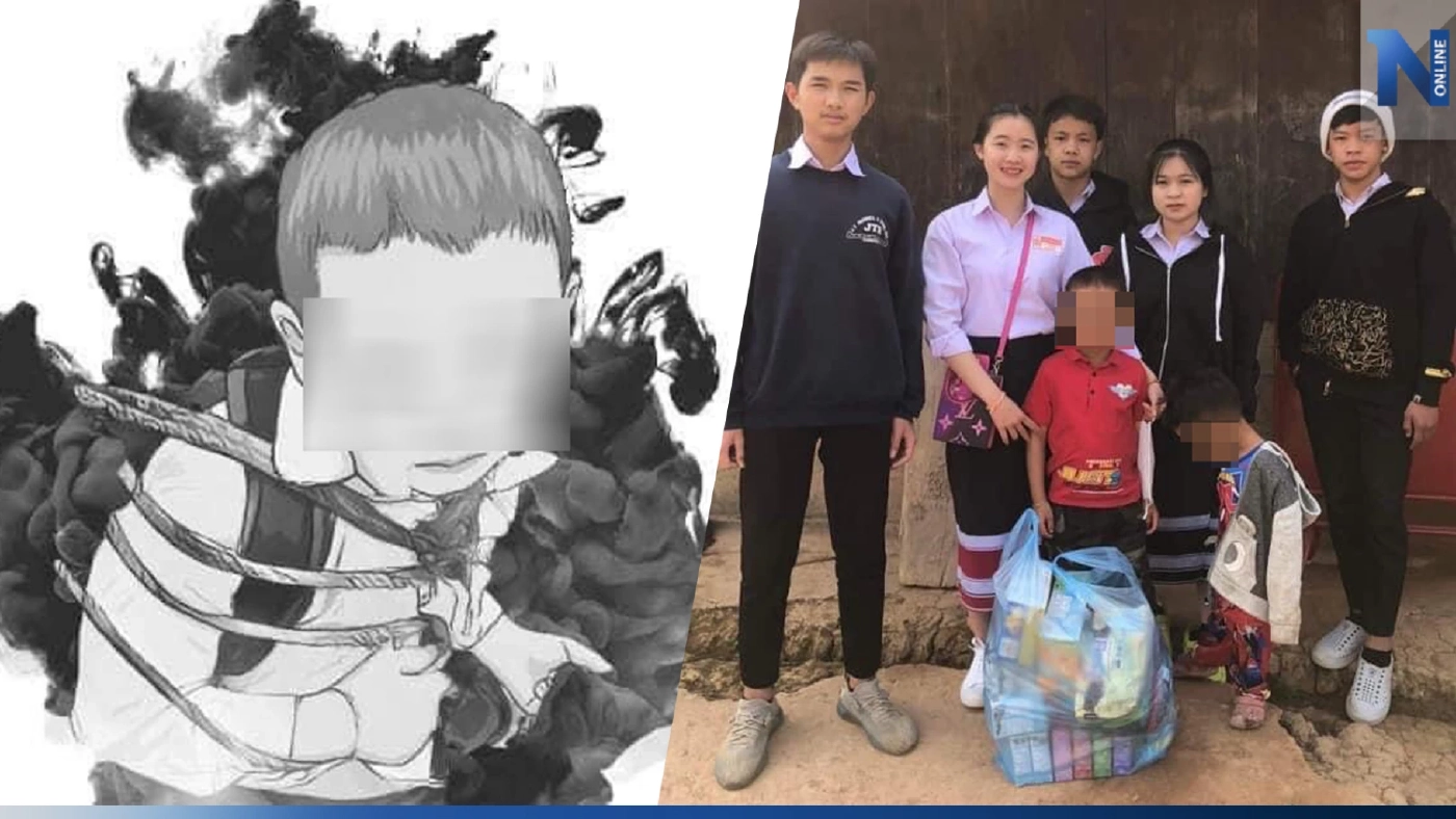 ดราม่าฝั่งลาว ‘แม่ค้า’จับหนูน้อยขโมยขนมมัดประจาน ชาวโซเชียลเสียงแตก 2 ฝ่าย