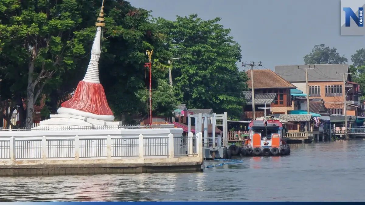 พบศพหนุ่มใหญ่ นามสกุลดัง ถูกรัดข้อเท้า ลอยน้ำใกล้เจดีย์เอียงเกาะเกร็ด
