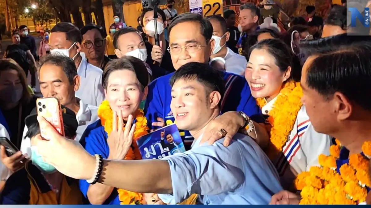 "ประยุทธ์" ขนแกนนำ "รทสช." ช่วยผู้สมัครส.ส.กทม.หาเสียง ลั่นอย่าลืมเบอร์ 22