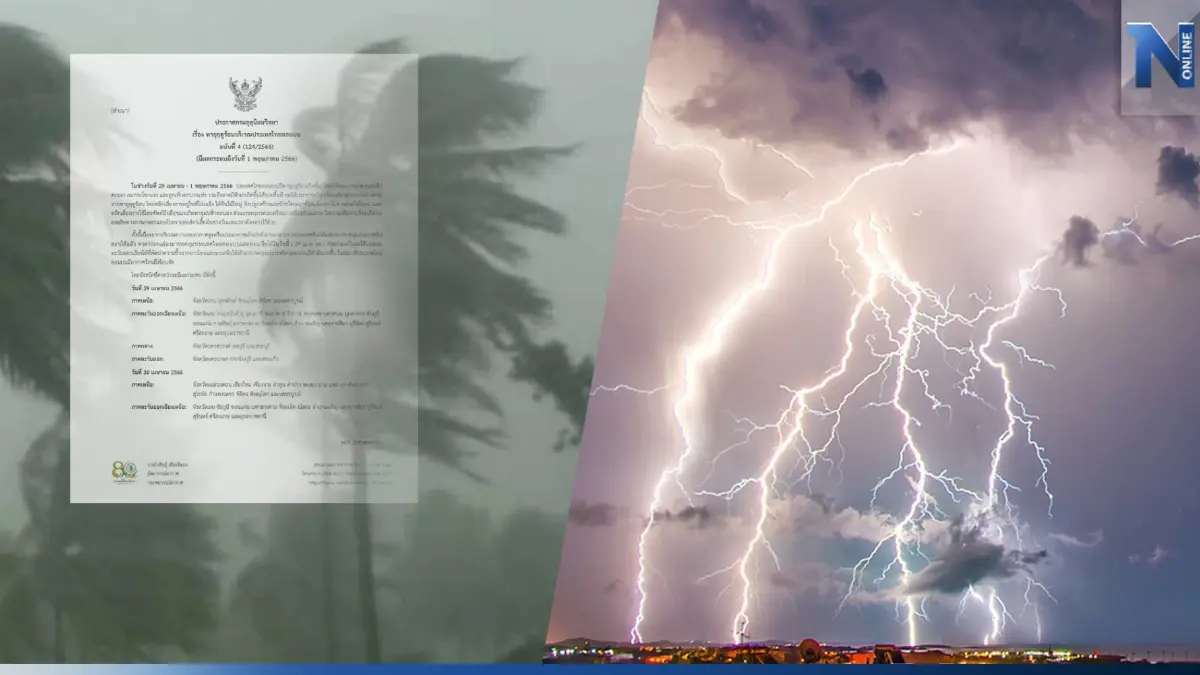 ประกาศด่วน! กรมอุตุฯเตือน 31 จว."พายุฤดูร้อน"ถล่ม ฝนหนัก ลมกระโชก ลูกเห็บตก