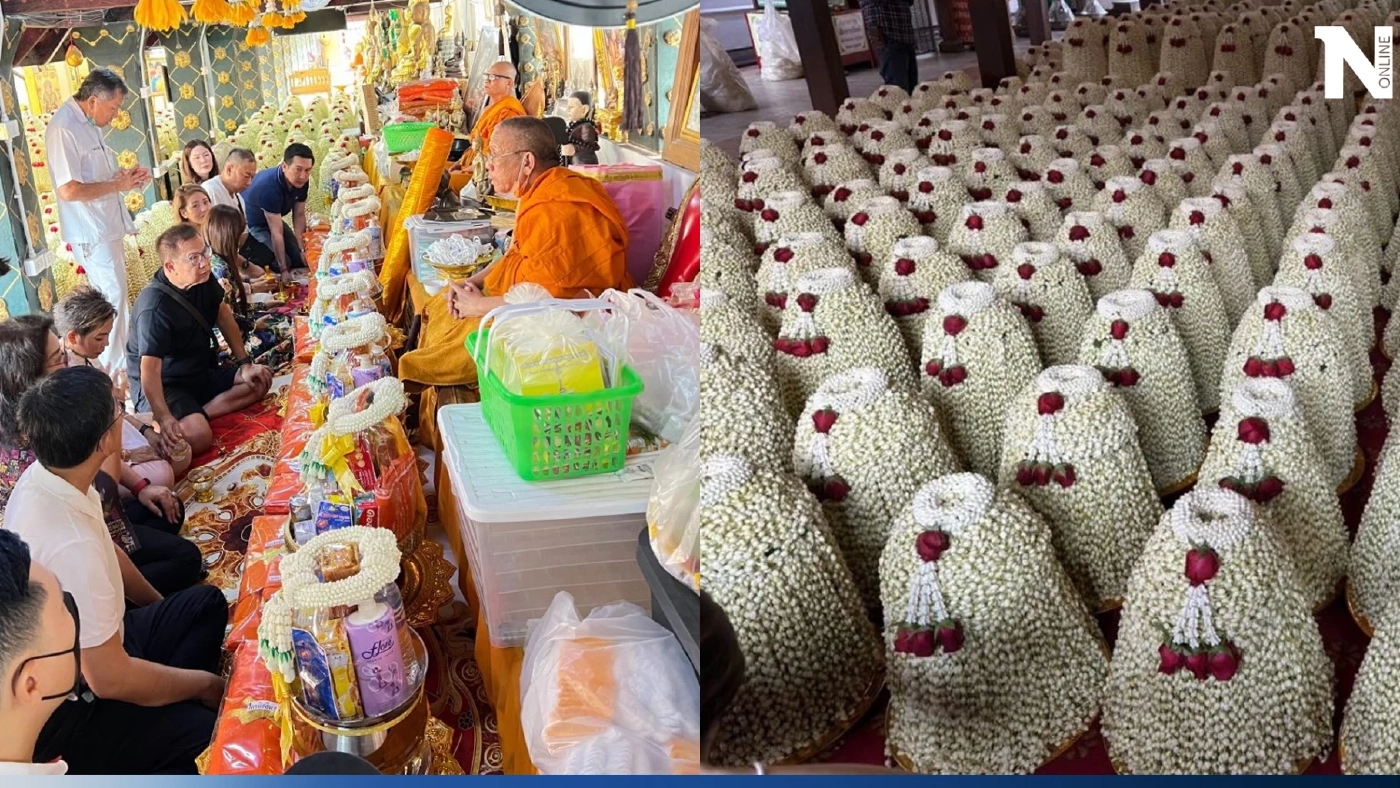 เปิดสถิติใหม่ นักธุรกิจสาวขับเครื่องบินส่วนตัว แก้บนดอกมะลิ 5 แสนพวง 