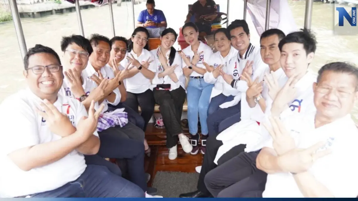 "สุดารัตน์" ขนทีมผู้สมัครฝั่งธนฯ ลุยหาเสียงทางน้ำ ชูไอเดีย "คาแนล ทาวน์"