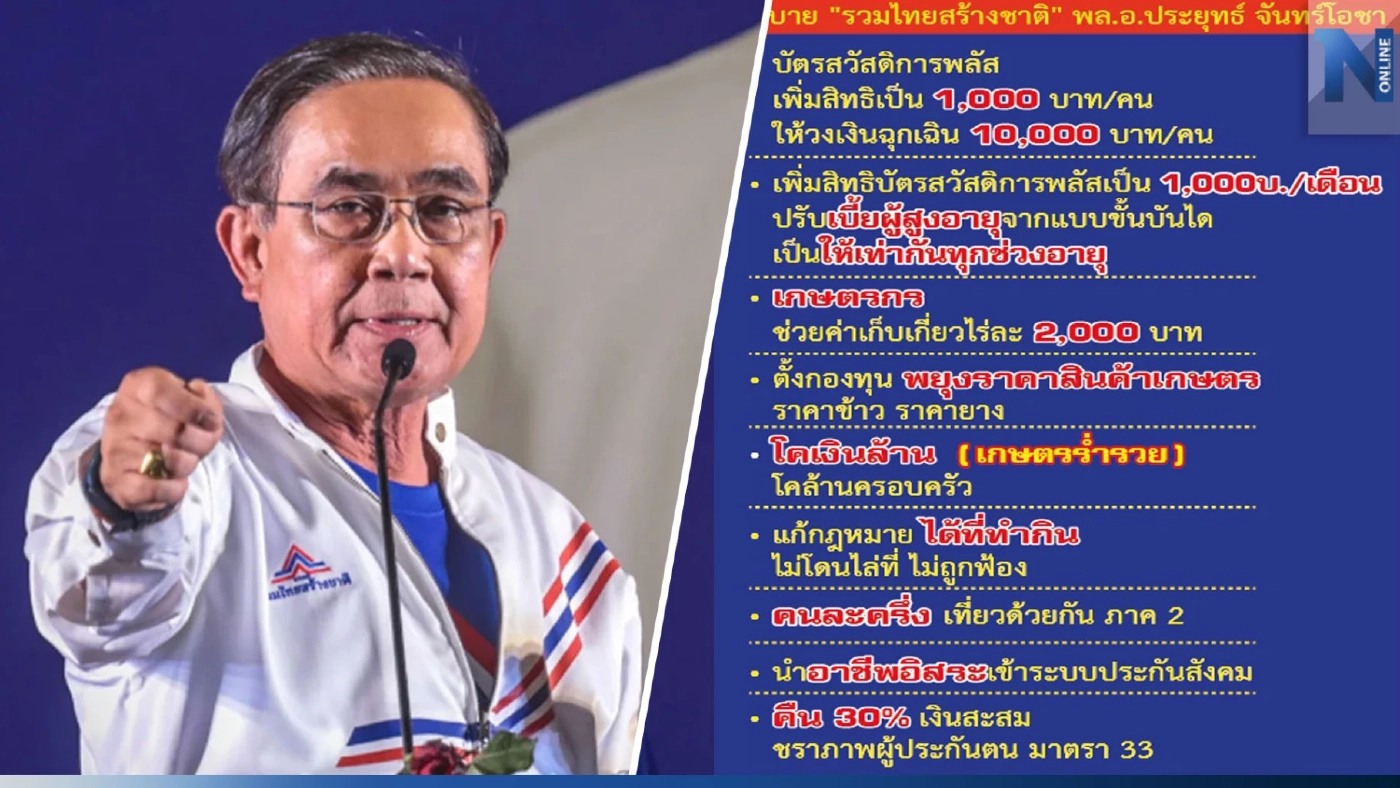 "รทสช." โชว์นโยบาย"บิ๊กตู่" ธีมโปสเตอร์หนังย้อนยุค ลุยศึกเลือกตั้ง 66