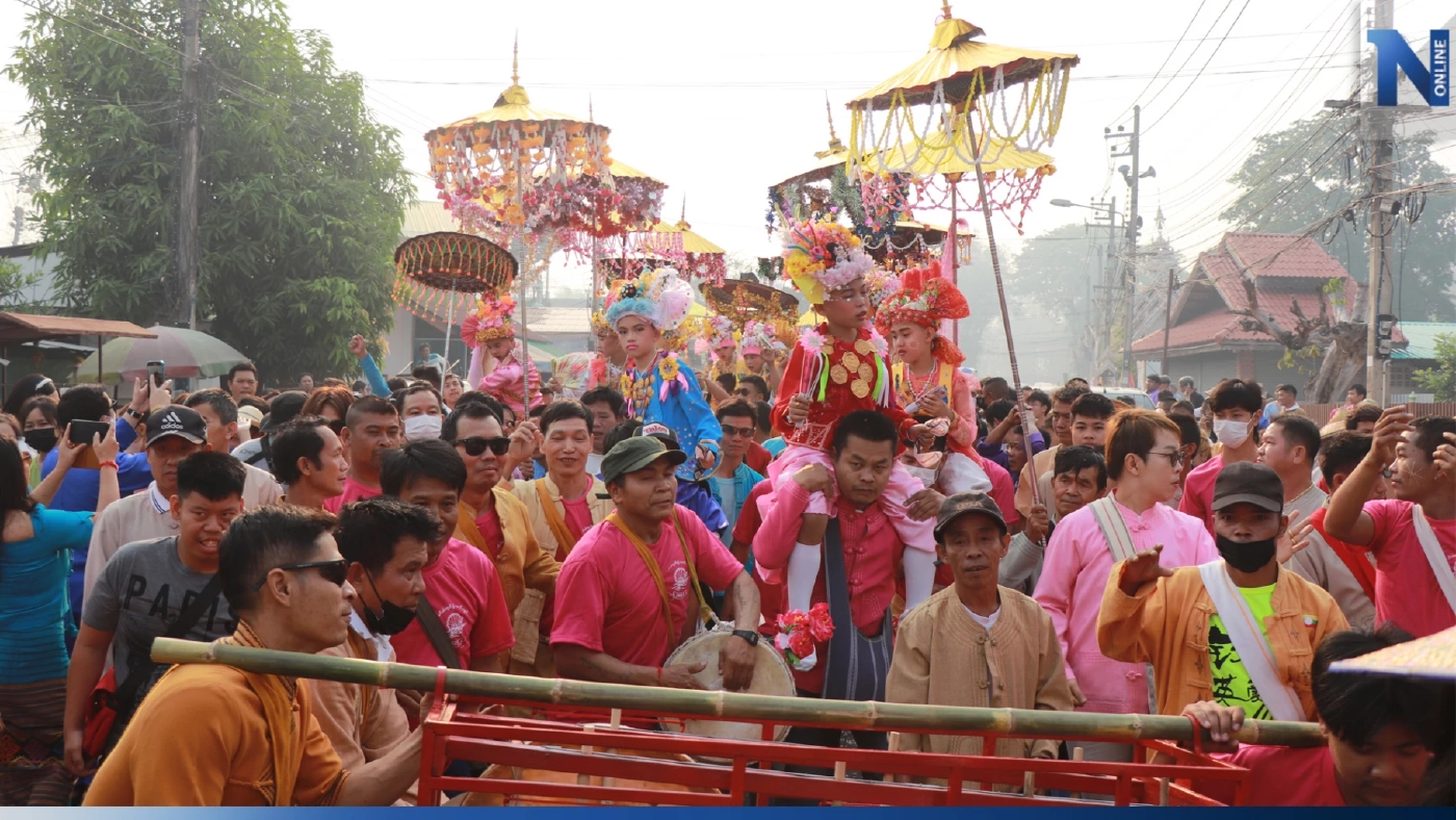 จัดใหญ่! ชมขบวน "แห่โคหลู่" ประเพณีปอยส่างลอง จ.แม่ฮ่องสอน