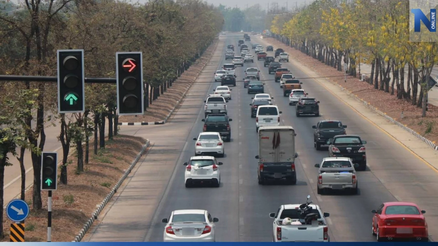 ถนน 117 เริ่มหนาแน่น ปชช.ทยอยกลับ หวั่นสงกรานต์วันสุดท้ายรถติด