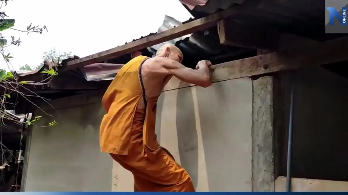 หลวงตาเปิดใจ วินาทีฝ่ากองเพลิงช่วย 2 เด็กชาย จากเหตุไฟไหม้บ้าน