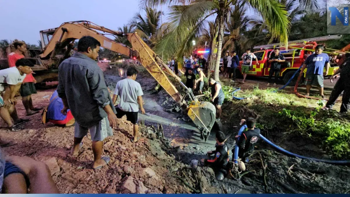 หนุ่มเมียนมาเมา ลงเล่นน้ำคลายร้อน พิเรนทร์มุดท่อลอดถนนดับสลด หนุ่มเมียนมาเมา ลงเล่นน้ำคลายร้อน พิเรนทร์มุดท่อลอดถนนดับสลด