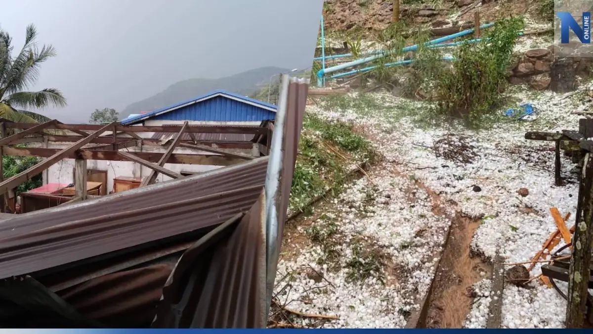 พายุฝนถล่ม จ.เลย ลูกเห็บตกขาวโพลน เร่งสำรวจความเสียหาย พายุฝนถล่ม จ.เลย ลูกเห็บตกขาวโพลน เร่งสำรวจความเสียหาย