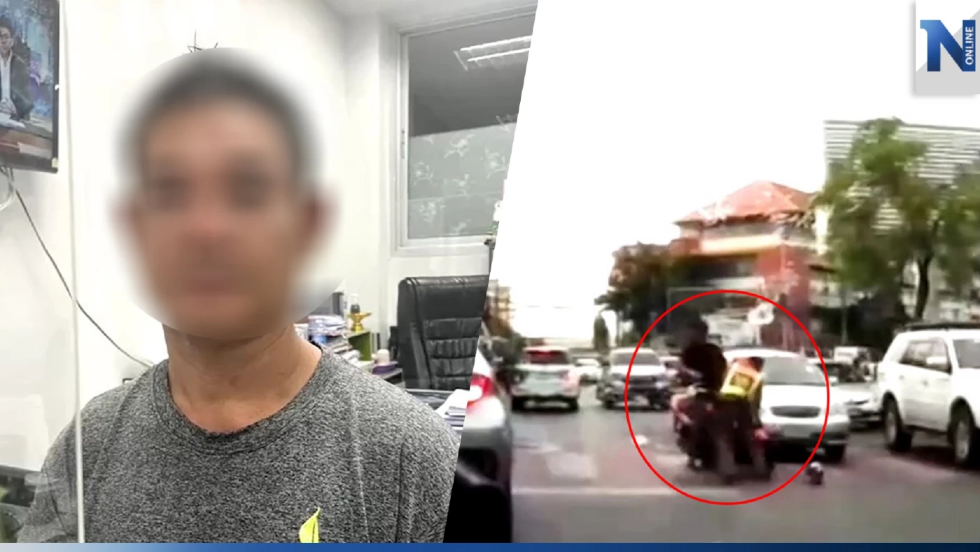 หงุดหงิดพี่ชายให้มารับหลาน หนุ่มหัวร้อนตบอาสาจราจร หน้า รร.อนุบาล