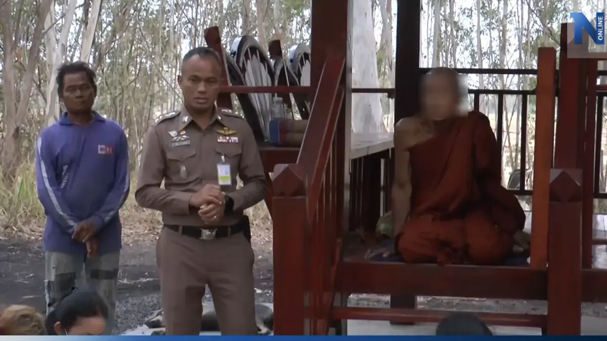 สาวโพสต์เจอเหยื่อ "แอม" รอดชีวิตเป็นพระ ตร.รุดตรวจสอบ หลวงตาบอกจำไม่ได้
