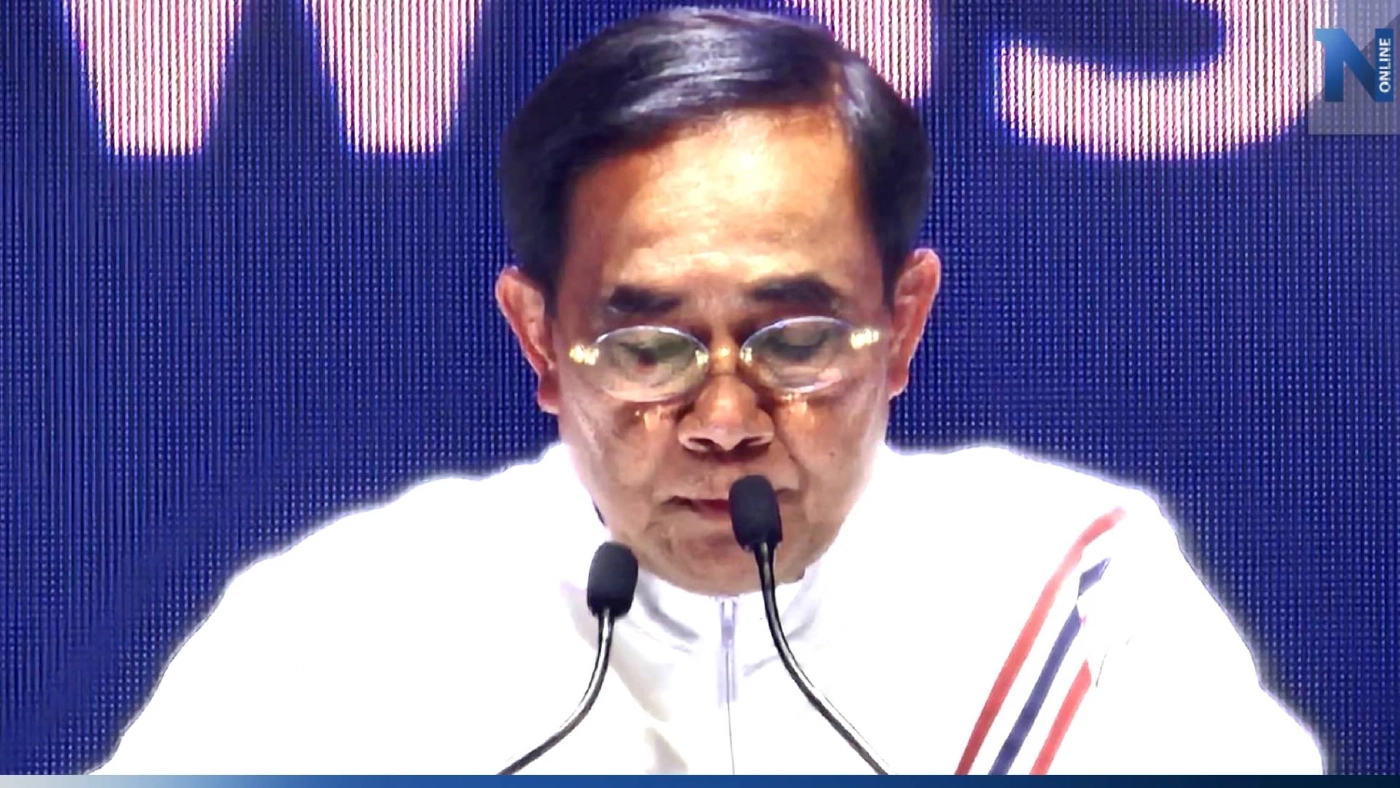 "ลุงตู่" ขึ้นเวทีปิดท้าย เสียงสั่นเครือ ลั่นอย่ายอมให้ใครมาทำร้ายรากเหง้า