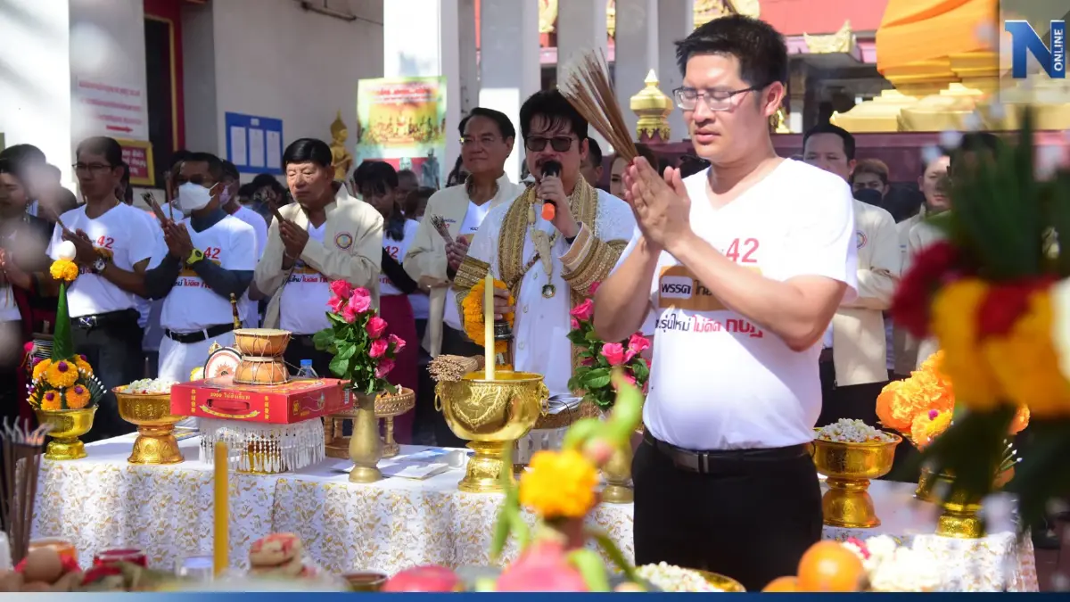 “ไทยศรีวิไลย์”บวงสรวงพระเจ้าตากฯ ปลุกขวัญกำลังใจโค้งสุดท้ายเลือกตั้ง