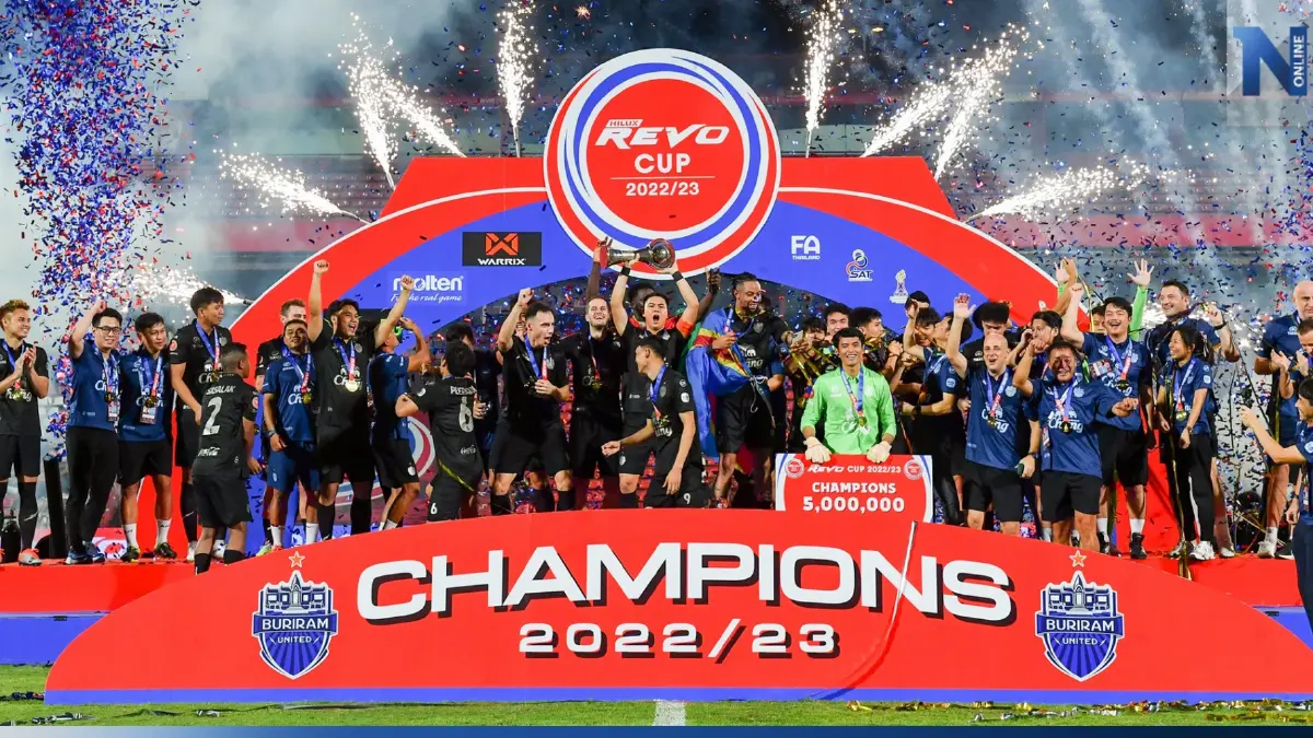 ย้อนชมไฮไลท์ "บุรีรัมย์" อัด "บีจี" 2-0 เถลิงบัลลังก์แชมป์รีโว่ คัพ สมัยที่ 7