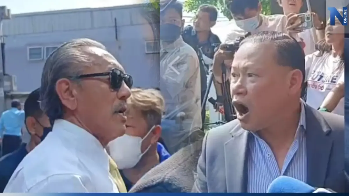 เดือดอีกแล้ว "ชูวิทย์ - สันธนะ" วางมวย หน้าพรรคก้าวไกล (มีคลิป) เดือดอีกแล้ว "ชูวิทย์ - สันธนะ" วางมวย หน้าพรรคก้าวไกล (มีคลิป)