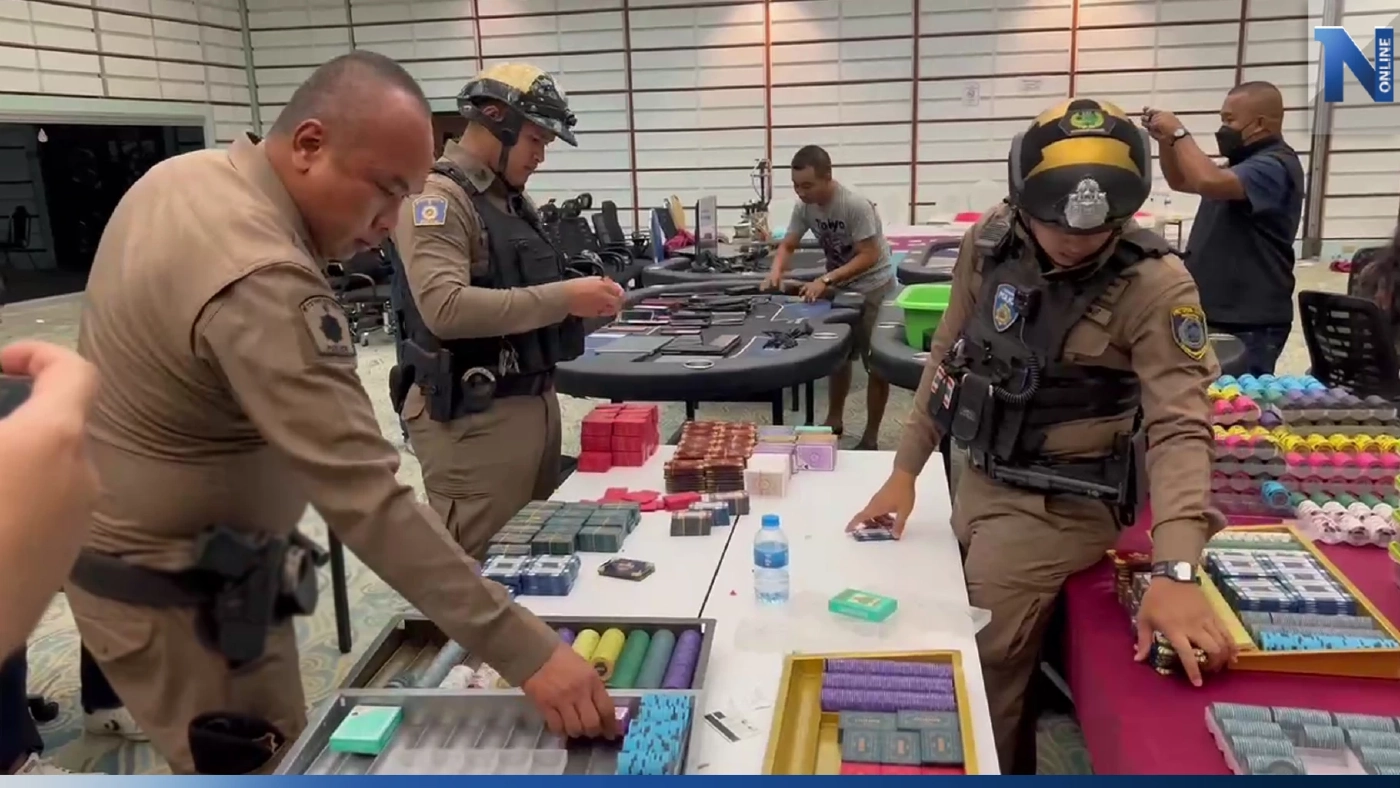 ทัวร์การพนัน! บุกจับบ่อนบาคาร่าในโรงแรมหรู รวบนักพนันอินเดีย 80 ราย