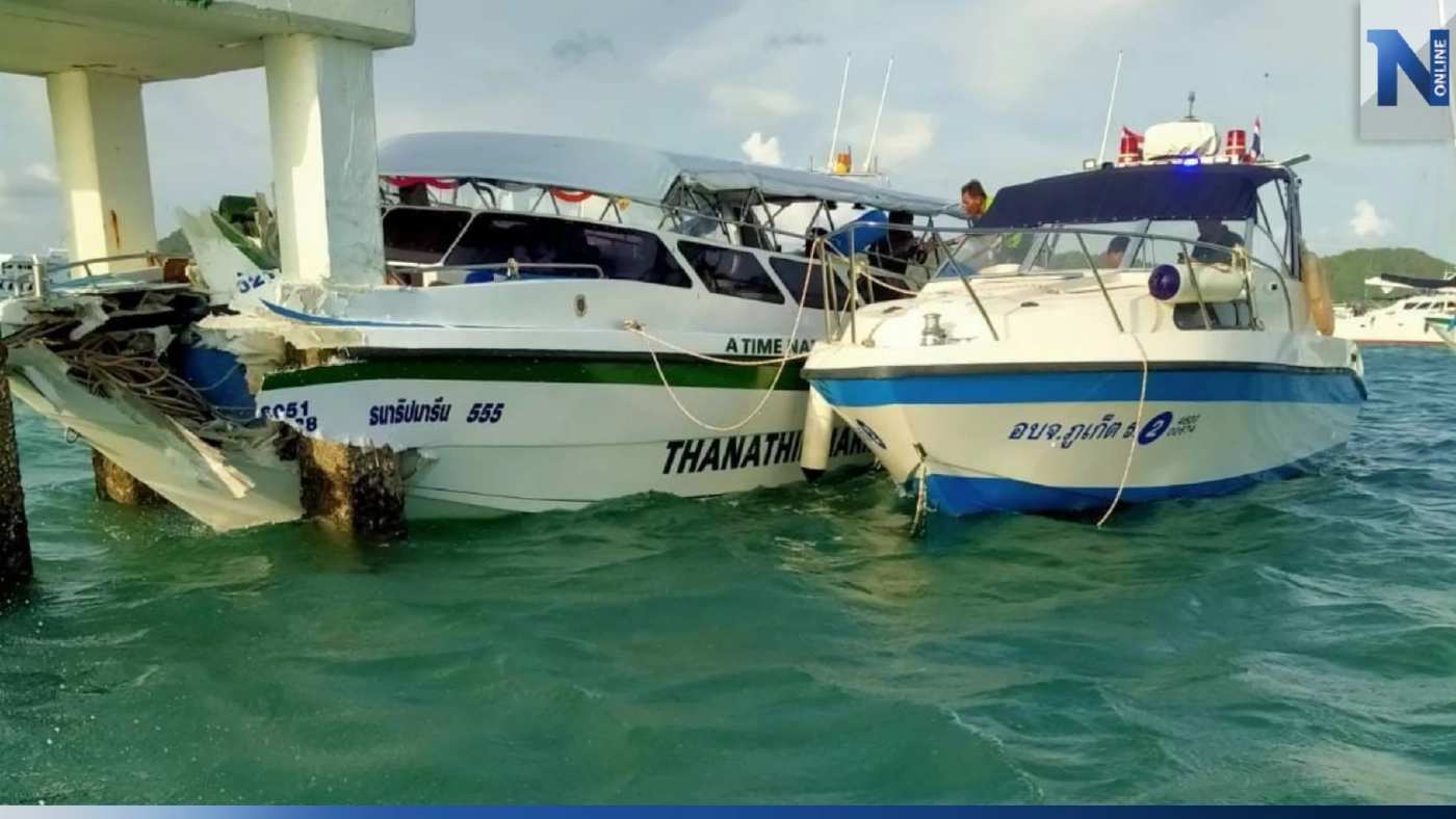 ด่วน! เรือสปีดโบ๊ทชนเสาสัญญาณเดินเรือทะเลภูเก็ต นทท.เจ็บระนาวกว่า 30 คน
