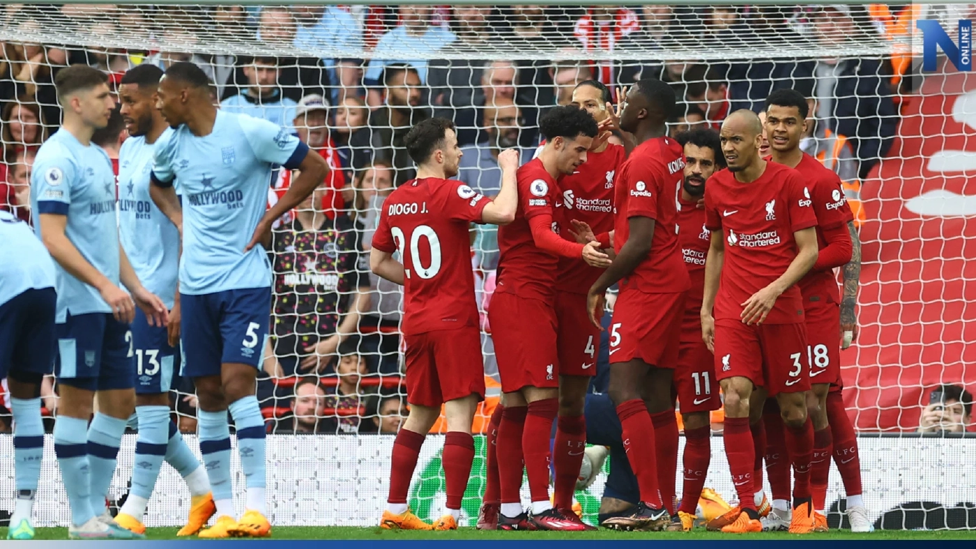 อัปเดต "ตารางคะแนนพรีเมียร์ลีก" หลัง "ลิเวอร์พูล" เฉือน "เบรนท์ฟอร์ด"