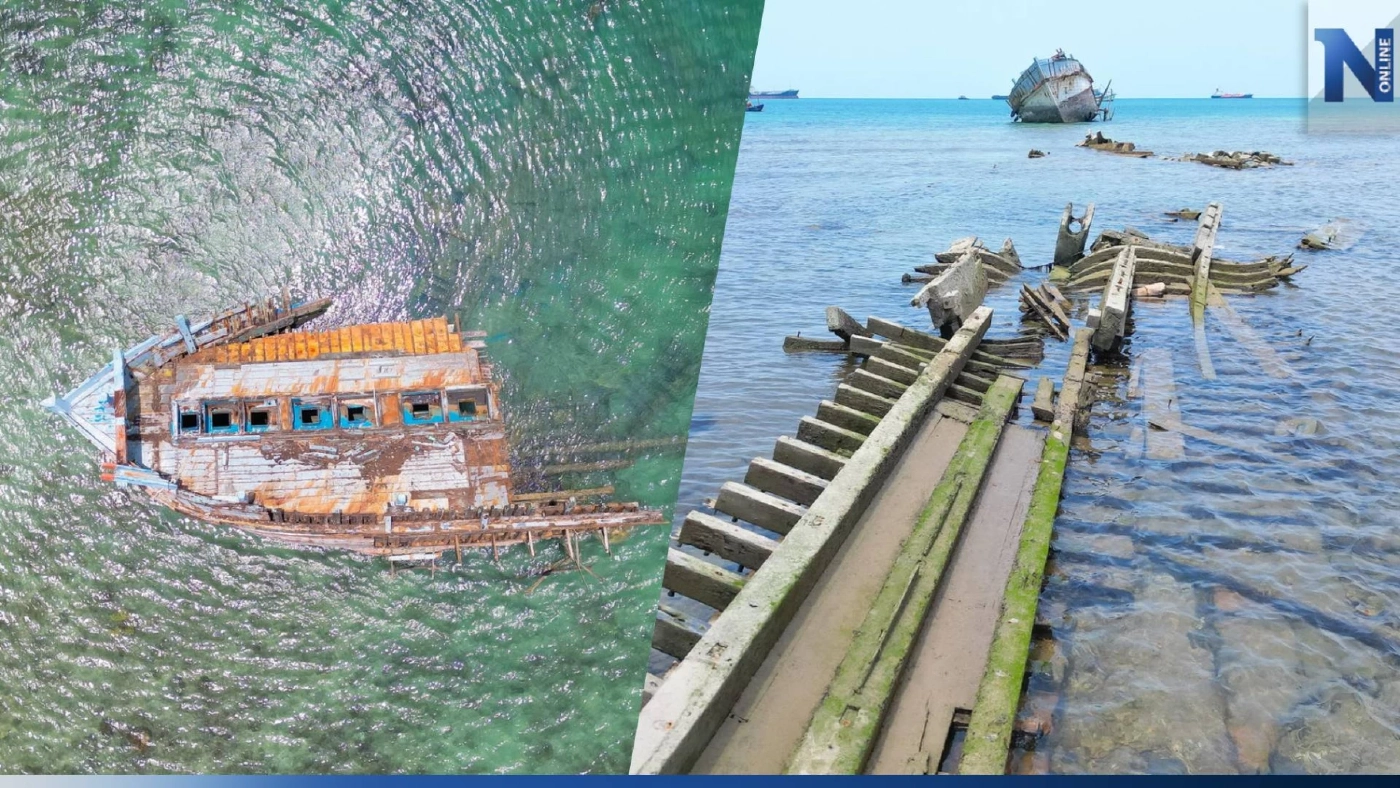 ตื่นตา น้ำทะเลลดฮวบ "สุสานเรือประมง" โผล่ที่อ่าวแสมสาร ตื่นตา น้ำทะเลลดฮวบ "สุสานเรือประมง" โผล่ที่อ่าวแสมสาร