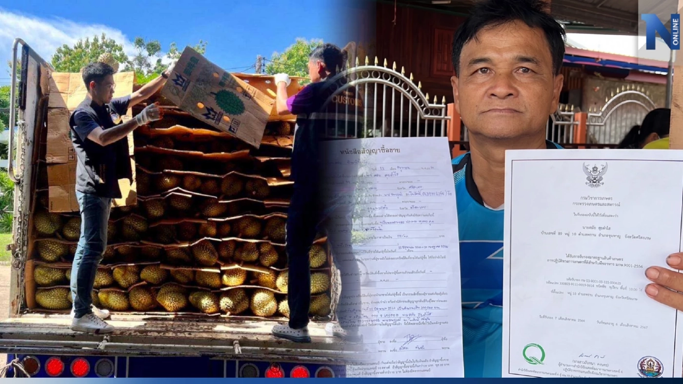 อ้าว! ชาวสวนยันทุเรียนที่ถูกจับ ไม่ใช่ทุเรียนศรีสะเกษ เชื่อมีสวมสิทธิ์ GAP อ้าว! ชาวสวนยันทุเรียนที่ถูกจับ ไม่ใช่ทุเรียนศรีสะเกษ เชื่อมีสวมสิทธิ์ GAP