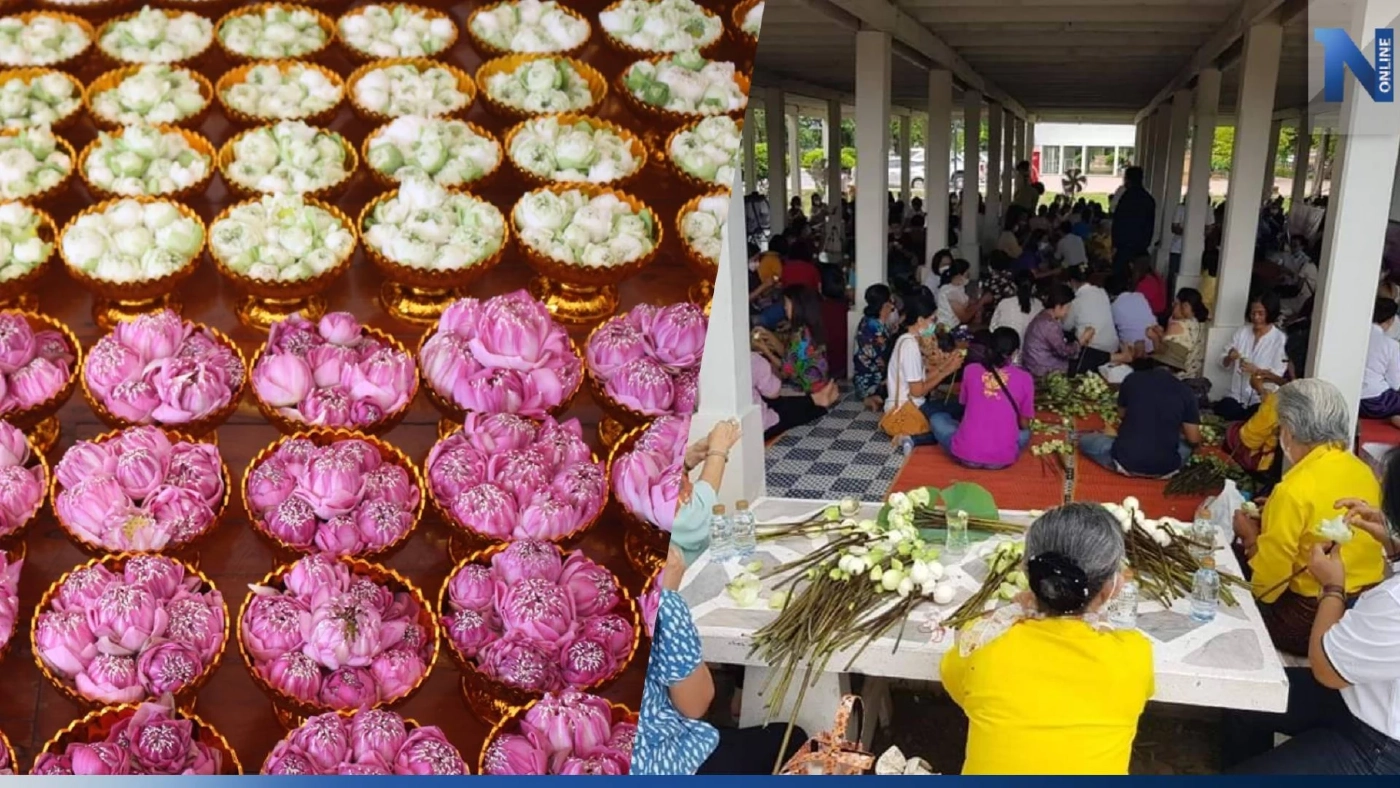 ชาวพิษณุโลกร่วมใจพับดอกบัว 10,999 ดอก เตรียมถวายพระพุทธชินราช ครบ 666 ปี