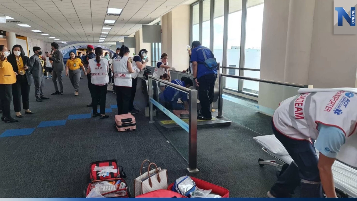 ทางเลื่อนผู้โดยสารสนามบินดอนเมืองเกิดยุบตัว  ผู้โดยสารขาขาด 1 ราย