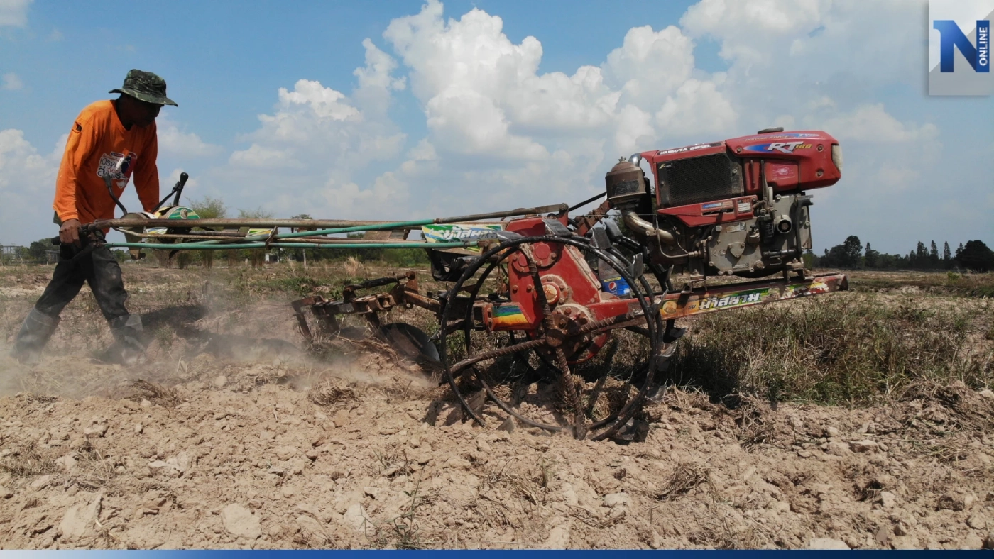 ชาวนากาฬสินธุ์ระทม ต้องทำนาบนพื้นดินที่แห้งแล้ง หลังฝนไม่ตกตามฤดูกาล