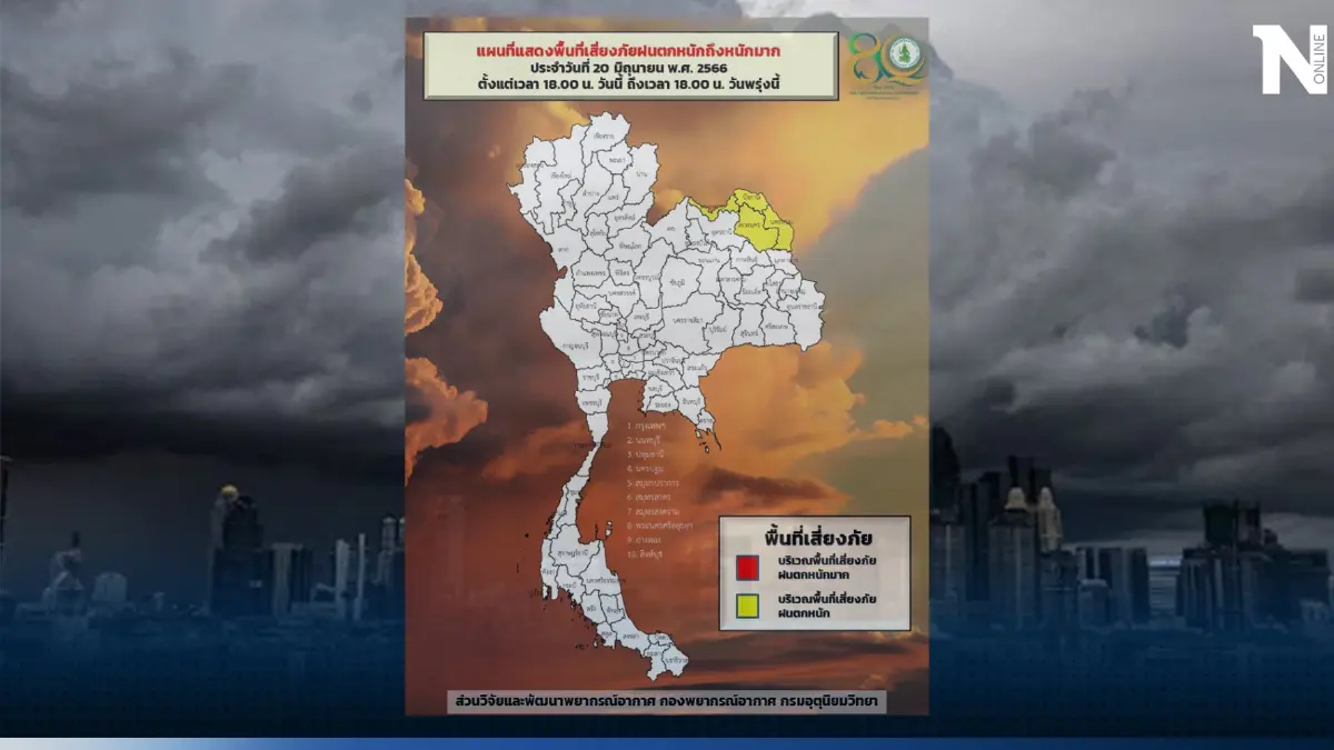 เตือน 3 ภาครับมือฝนฟ้าคะนอง และฝนตกหนักบางแห่ง 