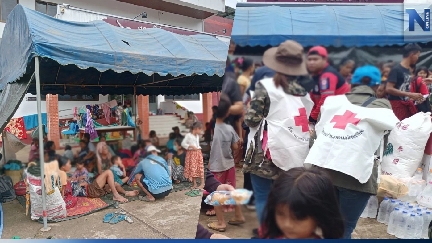 กาชาดเร่งช่วย กะเหรี่ยงอพยพหนีภัยสู้รบ เข้าไทยต่อเนื่อง อาหารเริ่มไม่พอ