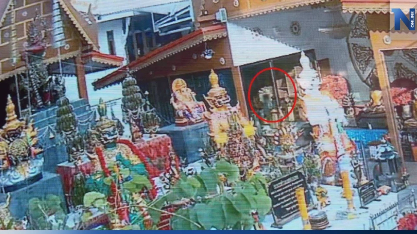 วงจรปิดจับภาพ โจรใจบาปฉกเงินพุ่มผ้าป่า ต่อหน้าท้าวเวสสุวรรณ วงจรปิดจับภาพ โจรใจบาปฉกเงินพุ่มผ้าป่า ต่อหน้าท้าวเวสสุวรรณ