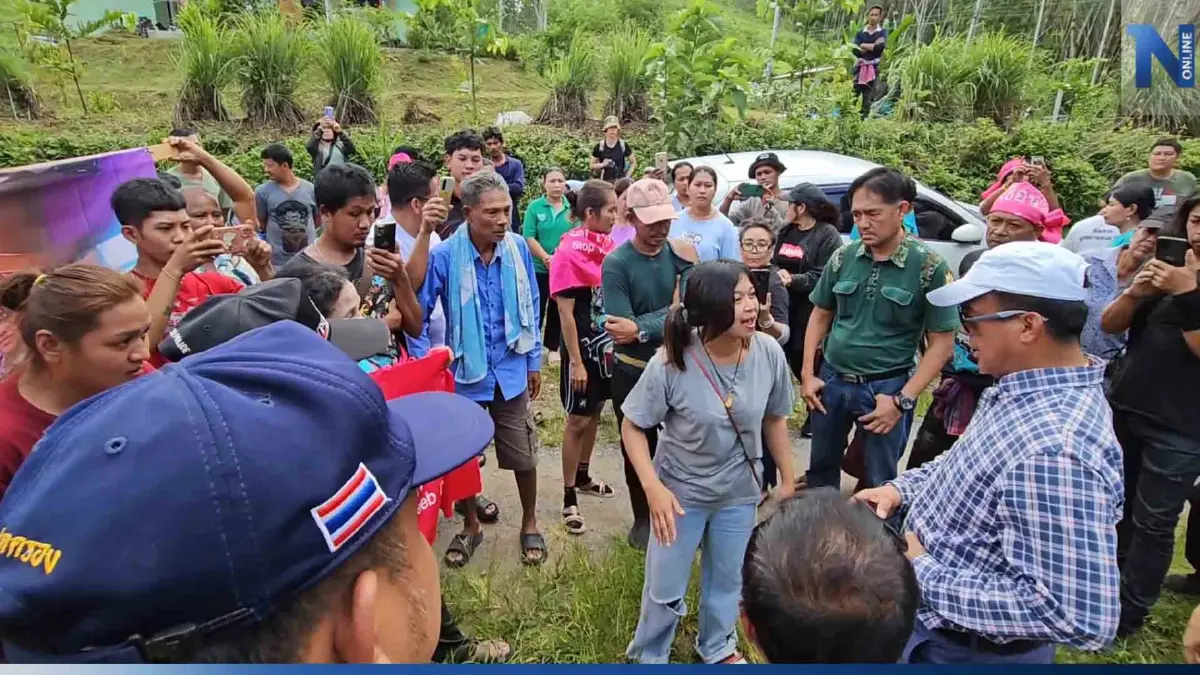 เดือด! ชาวบ้านวังหีบ ขวางปักหมุดสร้างเขื่อน ลั่น! มีทางเดียวระเบิดทั้งชุมชน เดือด! ชาวบ้านวังหีบ ขวางปักหมุดสร้างเขื่อน ลั่น! มีทางเดียวระเบิดทั้งชุมชน