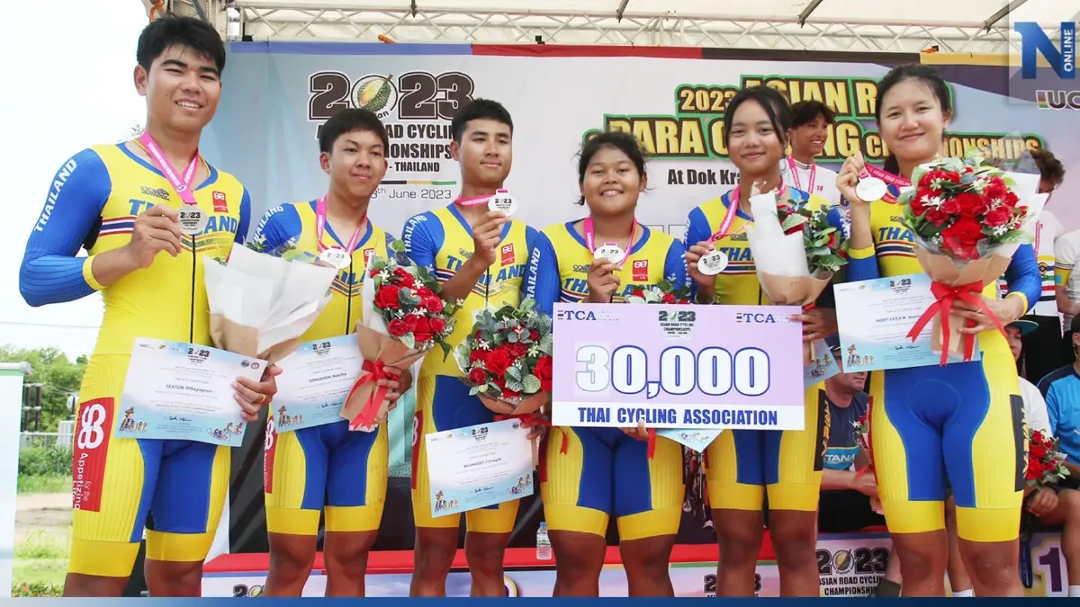 นักปั่นเยาวชนไทยคว้าเหรียญเงินสองล้อประเภทถนนชิงแชมป์เอเชีย