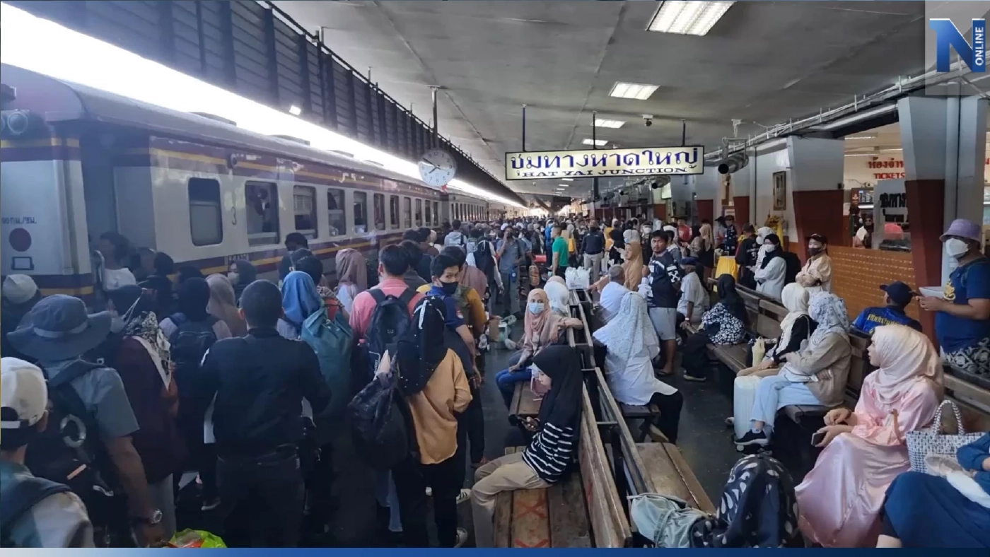 ชุมทางหาดใหญ่แทบแตก ไทยมุสลิม 3 จังหวัดชายแดนใต้ แห่กลับฉลอง"ฮารีรายอ"