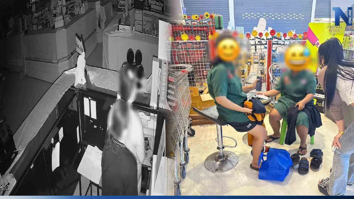 รวบ 2 นร.หญิง สุดแสบ แอบซ่อนตัวในห้าง งัดตู้กระจกขโมยมือถือ