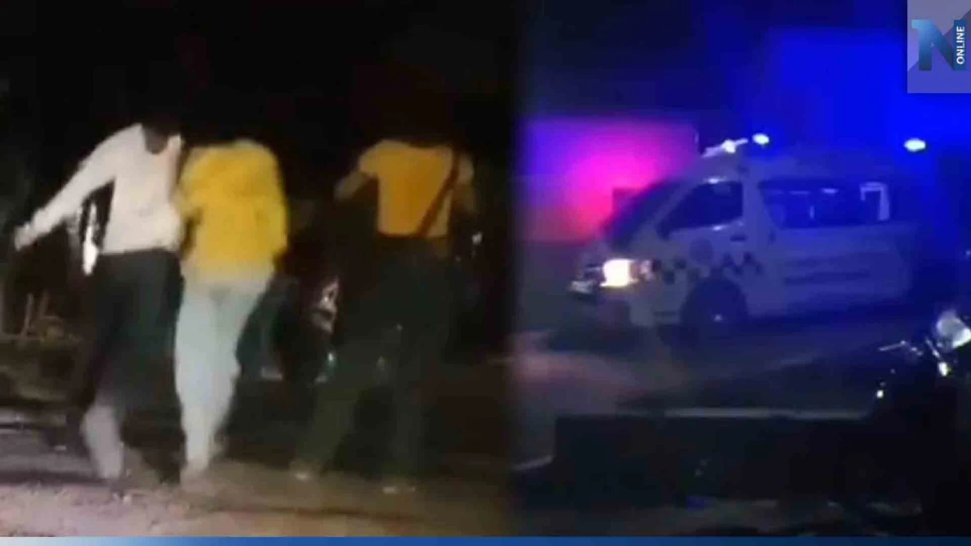 ตีกันยับ! วัยรุ่นสาวเต้นชนกัน หน้าเวทีกันตรึม คว้าก้อนหินทุบอริหัวแตก