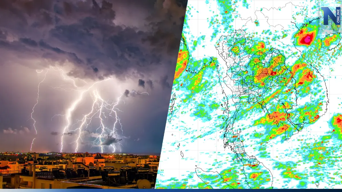 กรมอุตุฯแจ้ง"ฝนตกหนักถึงหนักมาก" เตือน 4 ภาค ระวังท่วมฉับพลัน กทม.ฝน 60%