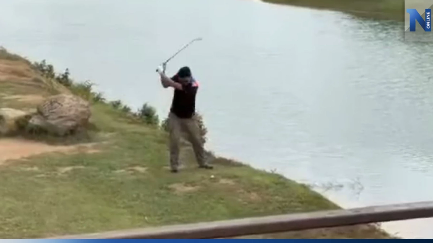 สั่งหาตัวด่วน! หนุ่มพิเรนทร์ตีกอล์ฟริมอ่างเก็บน้ำสายศร เขต อช.เขาใหญ่