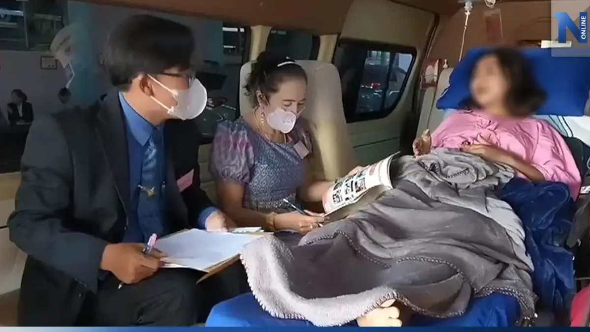 สาวใจสู้ ป่วยเข้า รพ.กลางดึก นั่งรถฉุกเฉินมาสอบสัมภาษณ์ครูผู้ช่วย