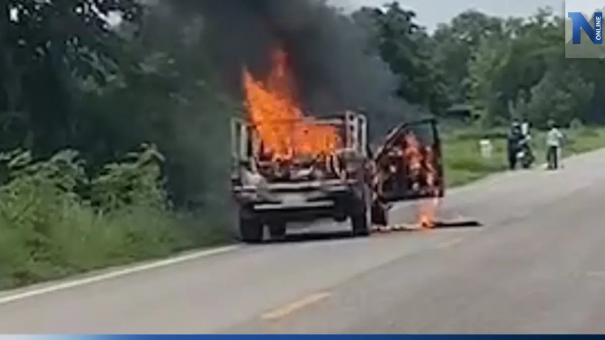 สลด ไฟคลอกหนุ่มใหญ่ดับคารถ ชาวบ้านได้ยินเสียงร้อง แต่ช่วยไม่ทัน