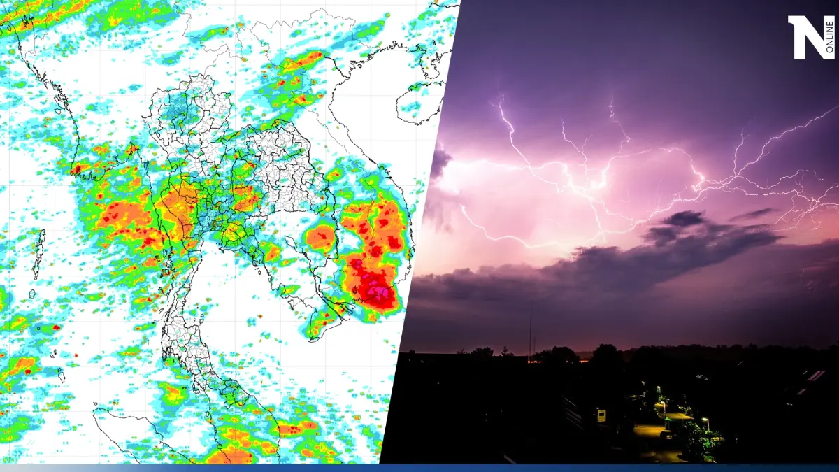 เตือน 7 วัน"ฝนตกหนัก" กรมอุตุฯแจ้งพท.เสี่ยง"ท่วมฉับพลัน" ร่องมรสุมพาดผ่าน