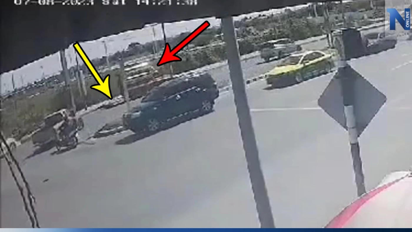 สองแถวปากน้ำ ดริฟต์กลับรถ ทำ ผดส. ร่วงกลางถนน แต่ไม่จอดช่วย คนขับบอกไม่เห็น