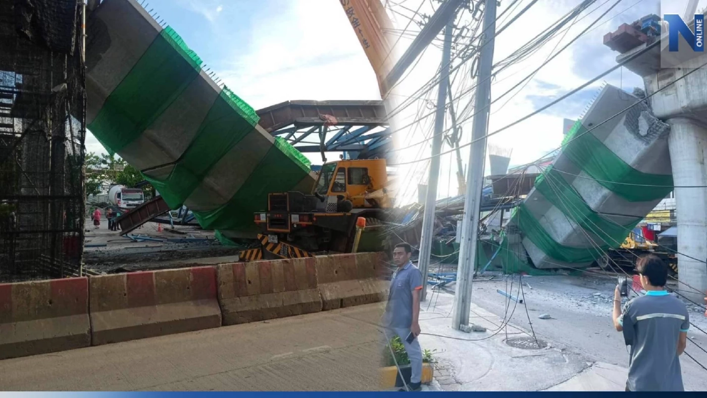 ดับแล้ว 1 เหตุสะพานข้ามแยก ย่านลาดกระบังถล่ม เจ็บอีกเพียบ