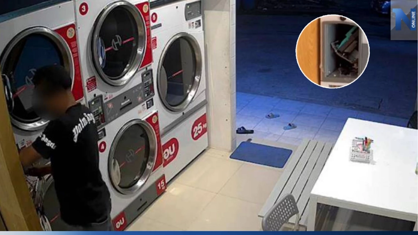 โจรแสบ ย่องงัดตู้ซักผ้าหยอดเหรียญ กวาดเงินไปหลายพันบาท หลบหนีลอยนวล