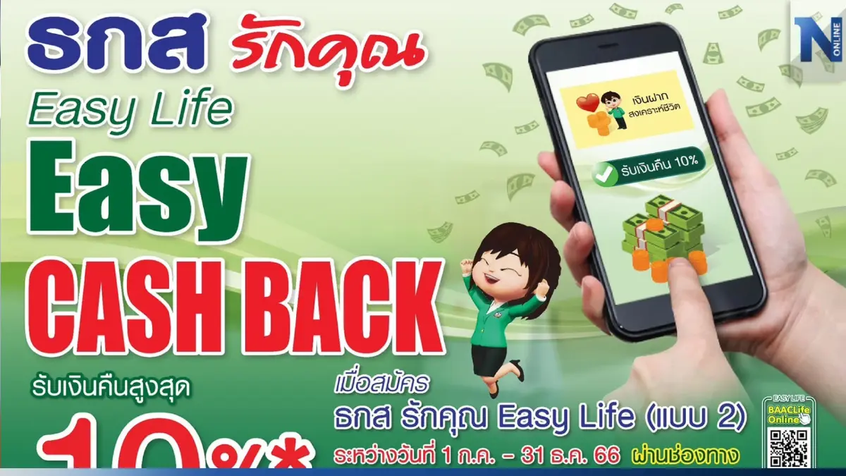 ธ.ก.ส. จัดแคมเปญ ชวนลูกค้าเกษตรกร ซื้อประกันอุบัติเหตุ เงินคืนสูงสุด 10% ธ.ก.ส. จัดแคมเปญ ชวนลูกค้าเกษตรกร ซื้อประกันอุบัติเหตุ เงินคืนสูงสุด 10%